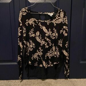 Black Floral Top from Old Navy